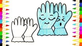 Kawaii Drawings  How to Draw Cute Gloves  Easy Drawing