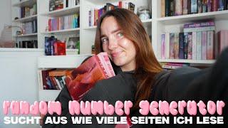 random number generator lesechallenge  spoilerfreier lesevlog 