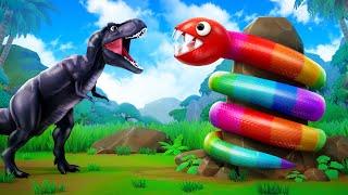 Epic Battle Giant Slither Snake vs Mother Trex Dinosaur - Jurassic Dinosaurs Rescue Videos 2024