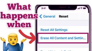 What Happens when Erase All Content and Settings on iPhone or Reset iPhone