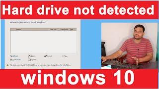 hard drive not detected windows 10 install