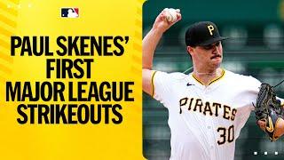 Paul Skenes’ Major League debut and first two strikeouts with the Pirates Full half-inning