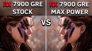 RX 7900 GRE 16GB  Stock vs Max Power Limit  Is it worth it or a waste of power?