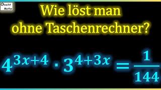 Wie löst man ohne Taschenrechner diese Gleichung  ganz einfach   Mathe Basics #364 