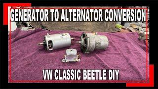 VW BEETLE GENERATOR TO ALTERNATOR CONVERSION + HOW TO REWIRE FOR AN ALTERNATOR - Baja Bug #vwbug