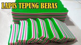 Cara mudah buat lapis bahan dari tepung beras warna warni Resep lapis tepung beras awet dan kenyal