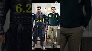 Kurulus Osman actors Height Comparison with Shahid Afridi