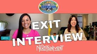 SURVIVOR 44 EXIT INTERVIEW  12th PLAYER VOTED OUT & 6th JURY MEMBER⎰Nerdtainment