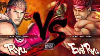 Ryu vs Evil Ryu HARDEST AI ULTRA STREET FIGHTER IV