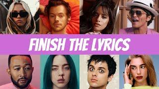 Finish the Lyrics  Most Popular Songs  Music Quiz Challenge