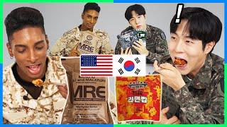 American vs Korean Soldier Swap MRE meal For The First Time
