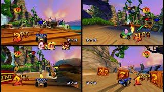 Crash Nitro Kart Gamecube 4 player Netplay 60fps