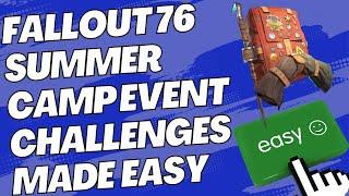 How to do the Fallout 76 summer camp challenge much quicker done in less than 30 minutes