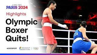 Algerian boxer Imane Khelif wins after just 46 seconds  #Paris2024