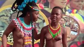 Zulu maidens gather for the annual reed dance in South Africa  Bishekhali