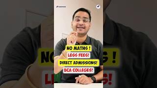BCA Admissions 2024 Entrance Exam Math & Low Fees BCA Colleges#shorts #bca #bcacourse #viral #yt