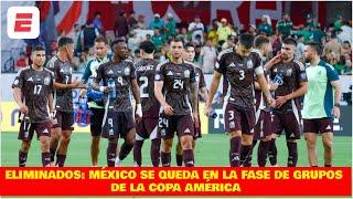 MÉXICO ELIMINADO Jimmy Lozano y la nueva generación se quedan en la fase de grupos  Copa América