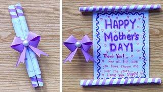 easy mothers day card idea from paper  mothers day greeting card last minute mothers day card