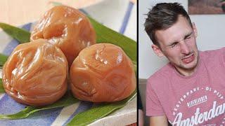 SUPER SOUR JAPANESE PLUMS VS MIRACLE BERRIES Umeboshi Challenge  WheresMyChallenge