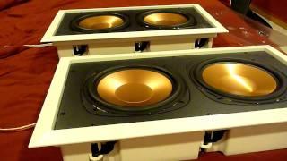 klipsch rsa-500 with rw-5802 in wall subwoofer unboxing?