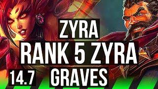 ZYRA vs GRAVES JGL  Rank 5 Zyra 70% winrate 6210  KR Master  14.7