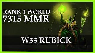 w33 Rubick Gameplay 7315 MMR Rank 1 World  Dota 2 Gameplay