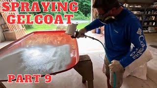 MOLD BUILDING SECRETS-How-To Spray Gelcoat and Lay Fiberglass on a CUSTOM Fiberglass Boat Hard-Top