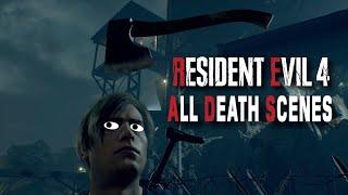 Leon Gets Wrecked  Resident Evil 4 Remake - All Death Scenes Compilation
