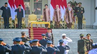 Momen Menhan Prabowo Subianto  menghadiri Upacara Prasetya Perwira TNI dan Polri Tahun 2024.