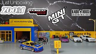 Unboxing 6 diecast from Zoom Mini GT & Tarmac Works  Nissan Skyline 2000 GT-R LBWK KPGC110 Advan