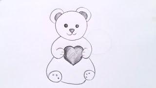 how to draw teddy bear drawing easy step by step@aaravdrawingcreative1112