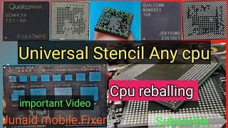 how to reball cpu with universal stencil  samsung a20s cpu reballing #mobilerepairing