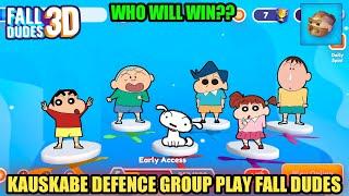 SHINCHAN BO KAZAMA MASAO SHIRO NENE PLAY FALL DUDES  WHO WILL WIN??  SHIRO GET 500 PEPS IN SPIN