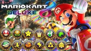 Mario Kart 8 Deluxe - All Tracks 200cc Full Race Gameplay