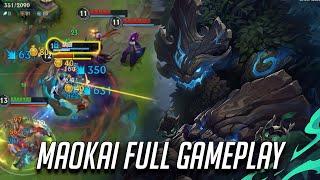 WILD RIFT MAOKAI FULL GAMEPLAY TRYING OUT ALL BUILD IDEAS