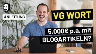 VG Wort Meldungen machen Anleitung - 5.000€ Einnahmen