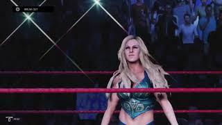 Charlotte Flairs Entrance with Pyro and Becky Lynchs Entrance with Pyro - WWE 2K19