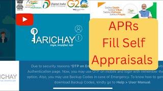 How to fill APRs online in Sparrow Portal  Aprs for J And K Gazetted officers  Parichay Portal