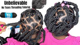 Threading CORKSCREW Twist with Brazilian wool  Threading Tutorial  how to