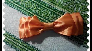 Бант из атласной ленты своими руками. How To Make a Hair Bow