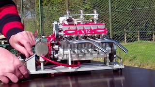 Миниатюрные V12 двигатели внутреннего сгорания  Model V-12 Engine Runs