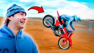 Beginner Crashes Dirt Bike