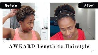 Transform Your 4C Short Hair I Perfect Hairstyle for School Work & Dinner
