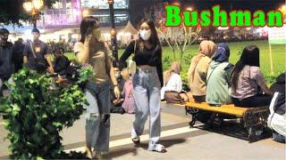 Bushman night prank  Leaf man prank