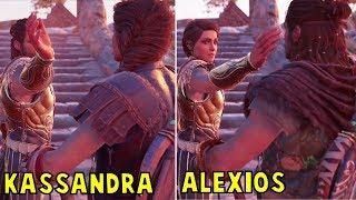 Kassandra Slaps Alexios vs Alexios Slaps Kassandra -Both Scenarios- Assassins Creed Odyssey