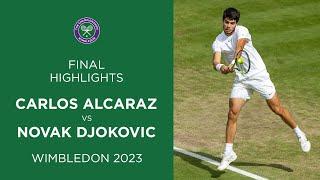 Carlos Alcaraz vs Novak Djokovic Final Highlights  Wimbledon 2023