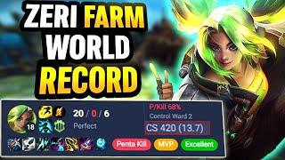 I SET A NEW WORLD RECORD WITH MY ZERI IN EUW HIGH ELO.. Reptile