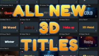 NEW CUSTOM 3D TITLES With Filmora 12 NEW FEATURE NEW RELEASE