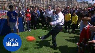All net for Putin and Infantino at Red Square football pitch