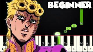Giornos Theme  BEGINNER PIANO TUTORIAL + SHEET MUSIC by Betacustic